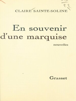 cover image of En souvenir d'une marquise